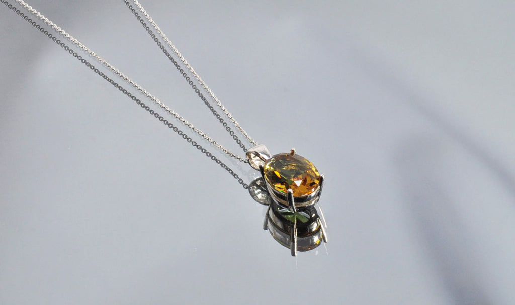 Unique Handmade Sultanite Necklace – 925 Sterling Silver Genuine Gemstone Jewelry Gift for