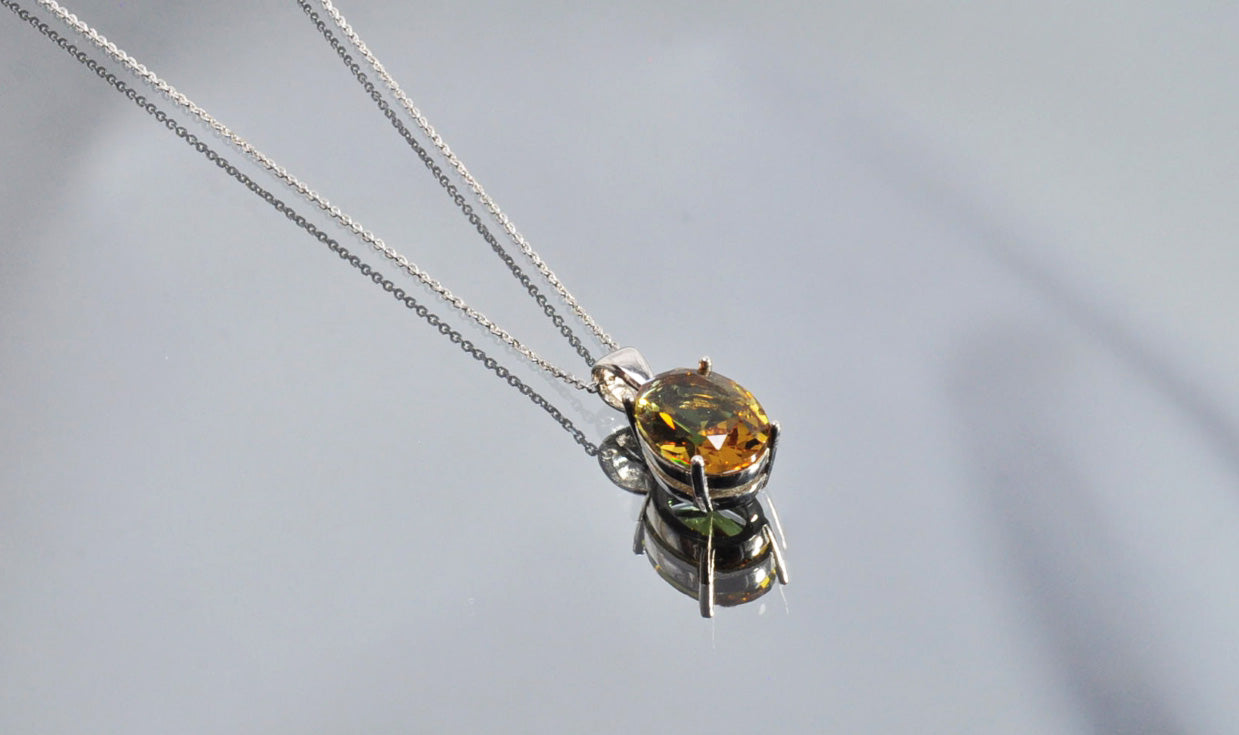 Unique Handmade Sultanite Necklace – 925 Sterling Silver Genuine Gemstone Jewelry Gift for