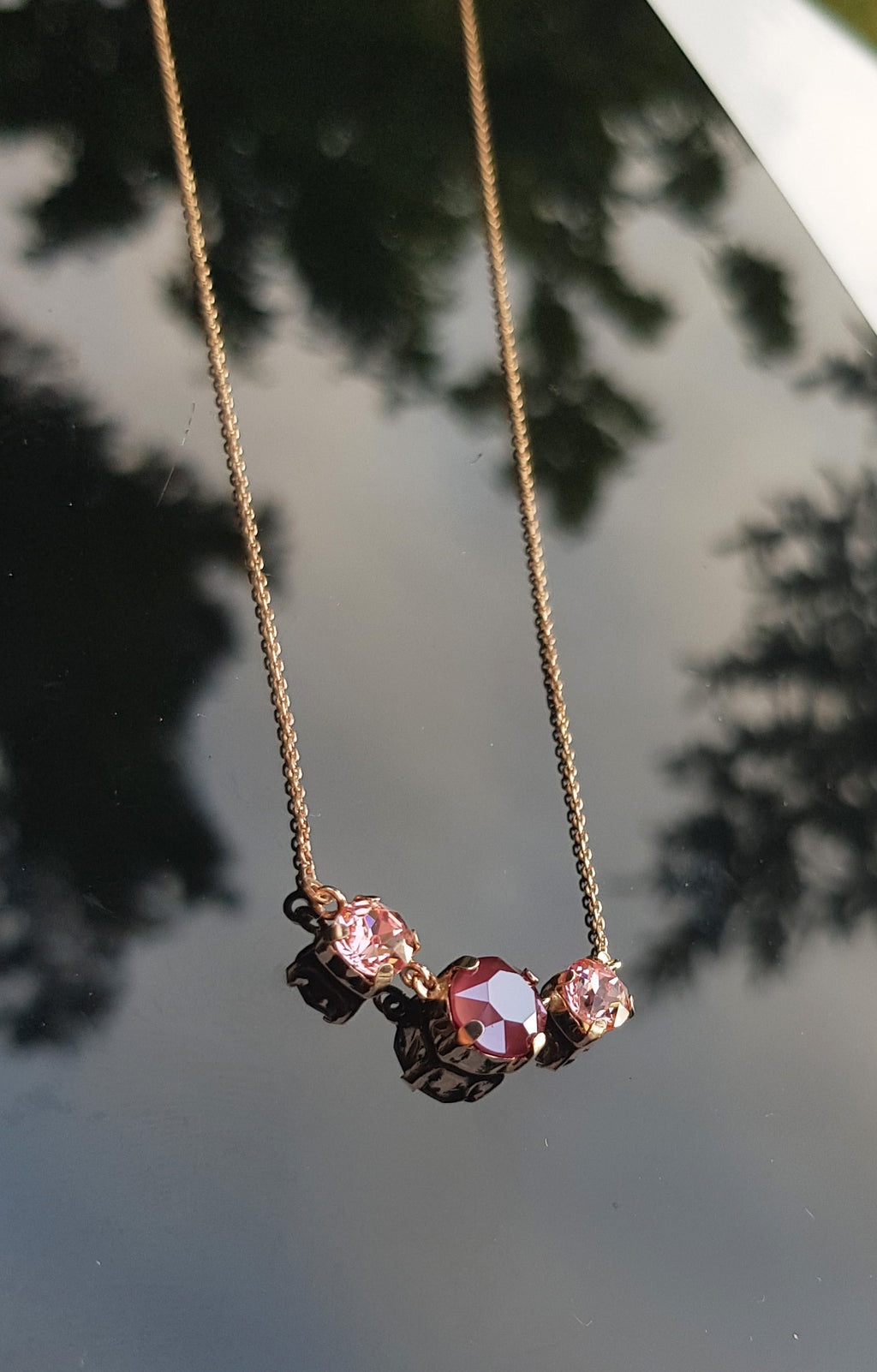 Rose Quartz Amethyst Necklace: Handmade Sterling Silver Pendant