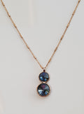 Handmade London Blue Topaz Rose Silver Necklace