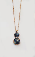 Handmade London Blue Topaz Rose Silver Necklace