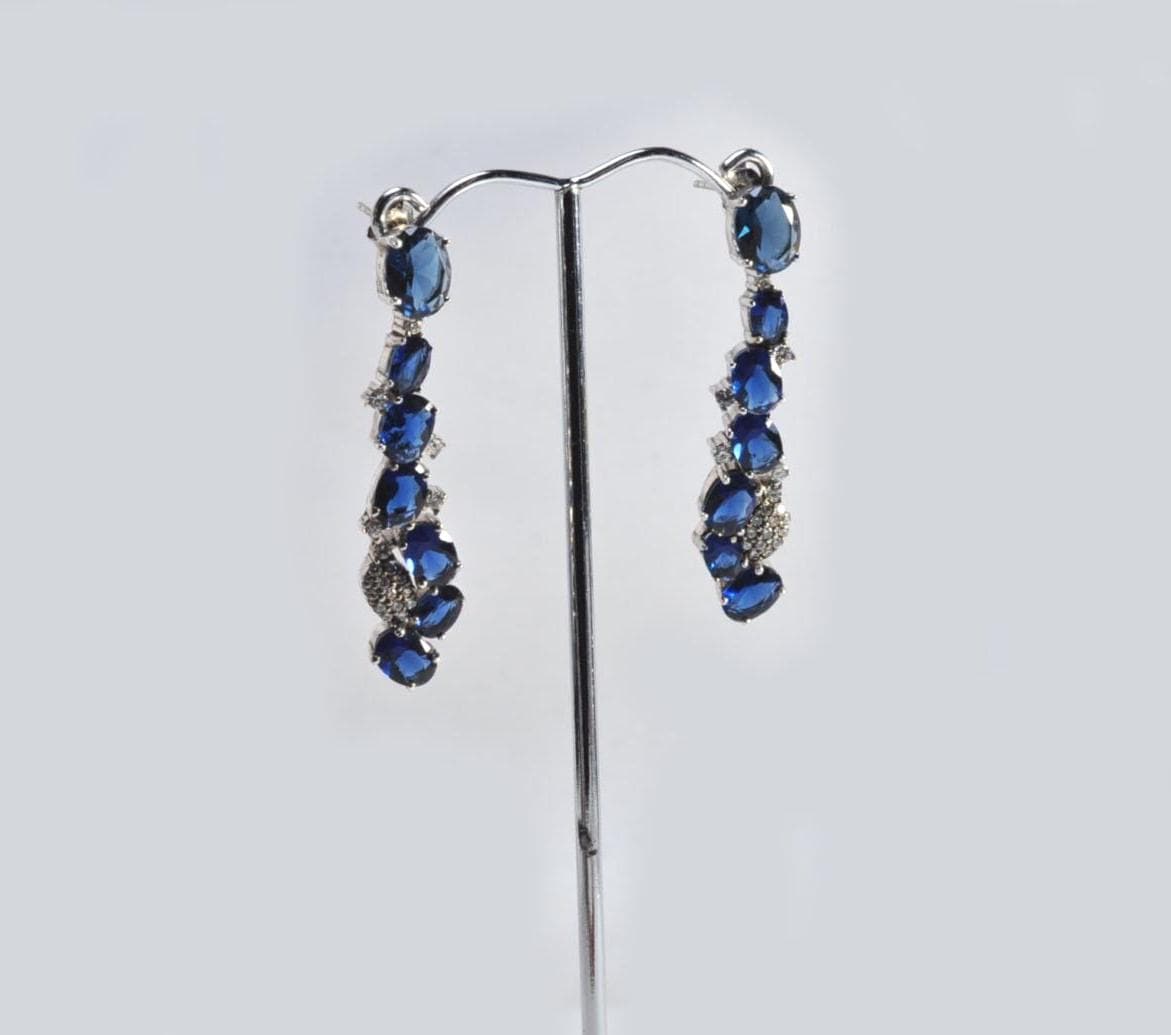 Handmade Sapphire Sterling Silver Earrings: September Birthstone Jewelry