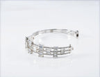 Handmade Genuine Baguette Zircon Gemstone Silver Bracelet, Zircon Bracelet Jewelry,Handcrafted, Gift For Her, Wedding Gift