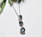 Handmade Mystic Topaz Silver Necklace,925 Sterling Silver Genuine Authentic Necklace, Mystic Topaz Gemstone Jewelry Gift for Her