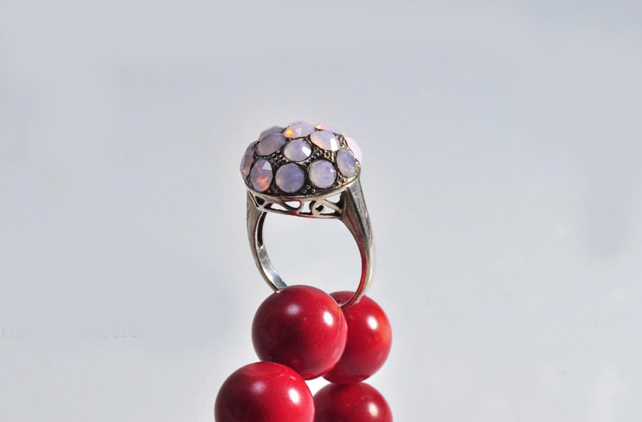 Handmade Genuine Pink Quartz Silver Ring,Pink Quartz Ring Jewelry, 925 Sterling Silver Pink Quartz Ring,Anniversary Gift
