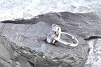 Handmade Genuine Mystic Topaz Silver Ring,Mystic Topaz Jewelry,Mystic Topaz Gemstone Ring,Crystal Cut Ring,Handcrafted,Artist Design