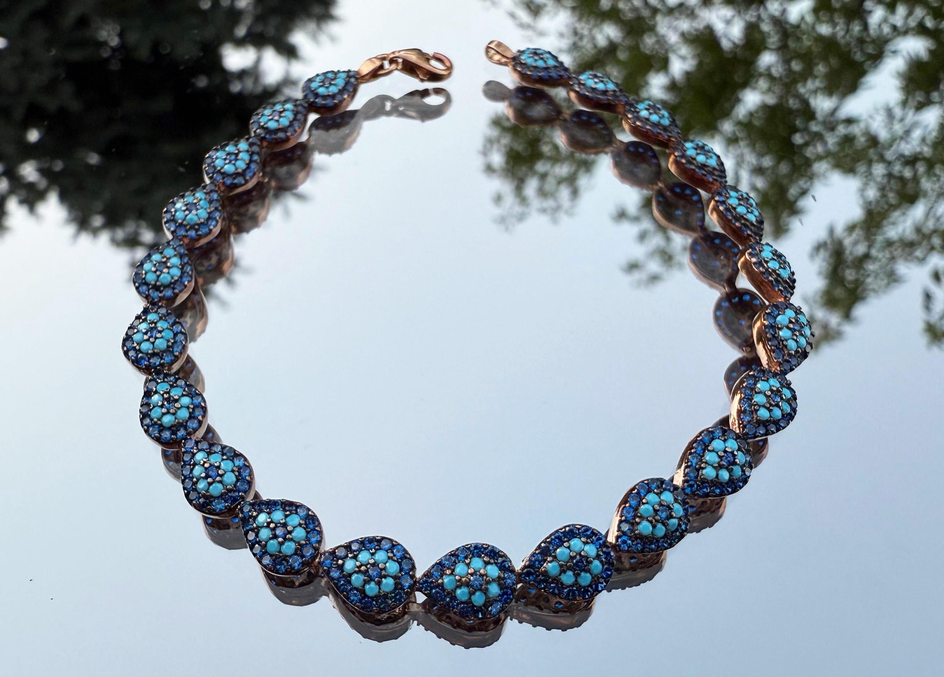 Handmade Neon Apatite Gemstone Bracelet: Rose Silver Jewelry