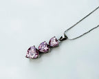 Handmade Rose Quartz Silver Necklace: Love Stone Jewelry