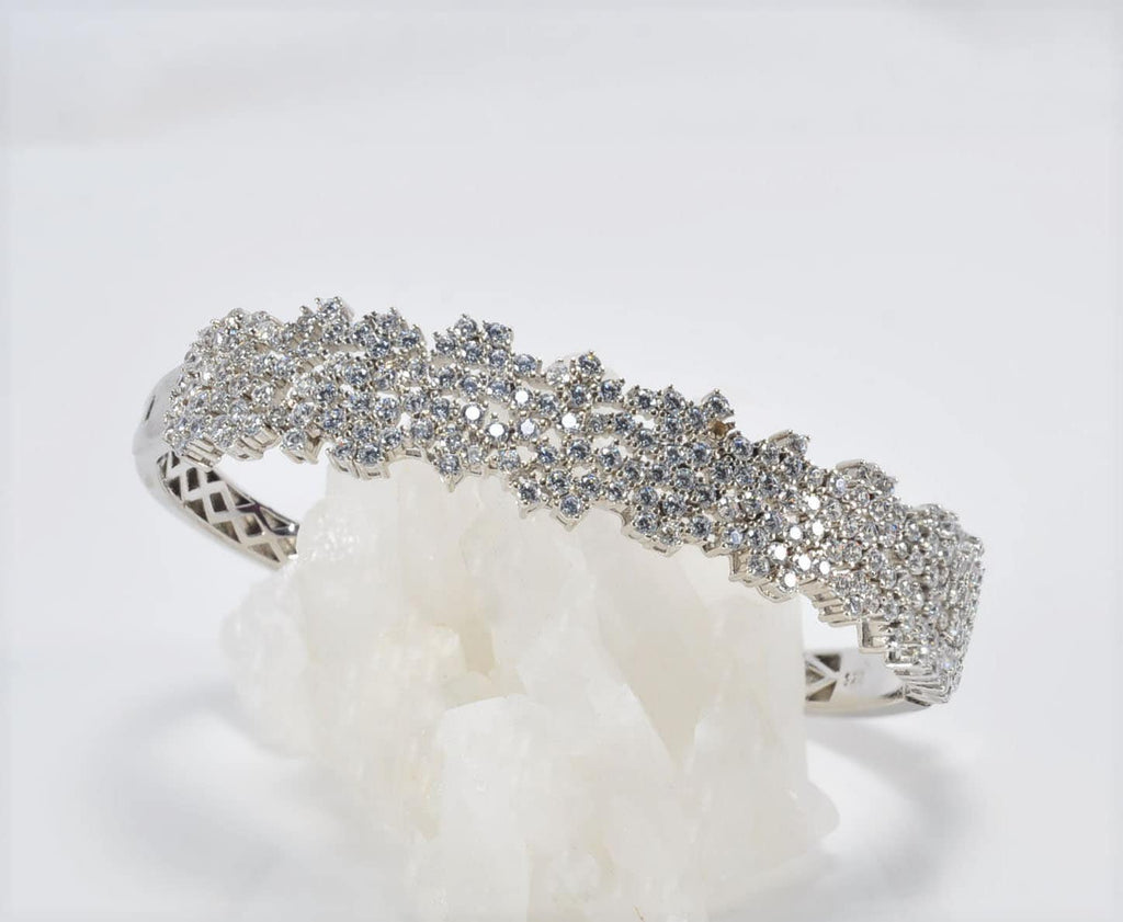 Handmade Genuine Zircon Gemstone Silver Bracelet, Zircon Bracelet Jewelry,Handcrafted, Gift For Her, Wedding Gift
