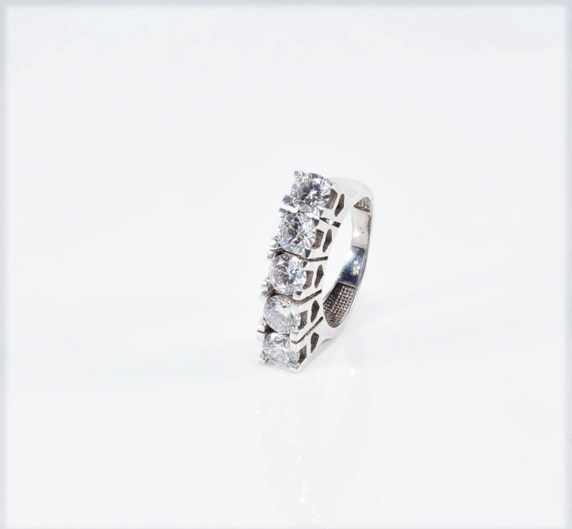 Handmade Zircon 925 Sterling Silver Ring, Handcrafted Zircon Jewelry,Wedding Ring Gift, Anniversary Gift for Her