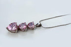 Handmade Rose Quartz Silver Necklace: Love Stone Jewelry