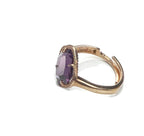 Handmade Amethyst Sterling Silver Ring: Rose Gemstone Jewelry