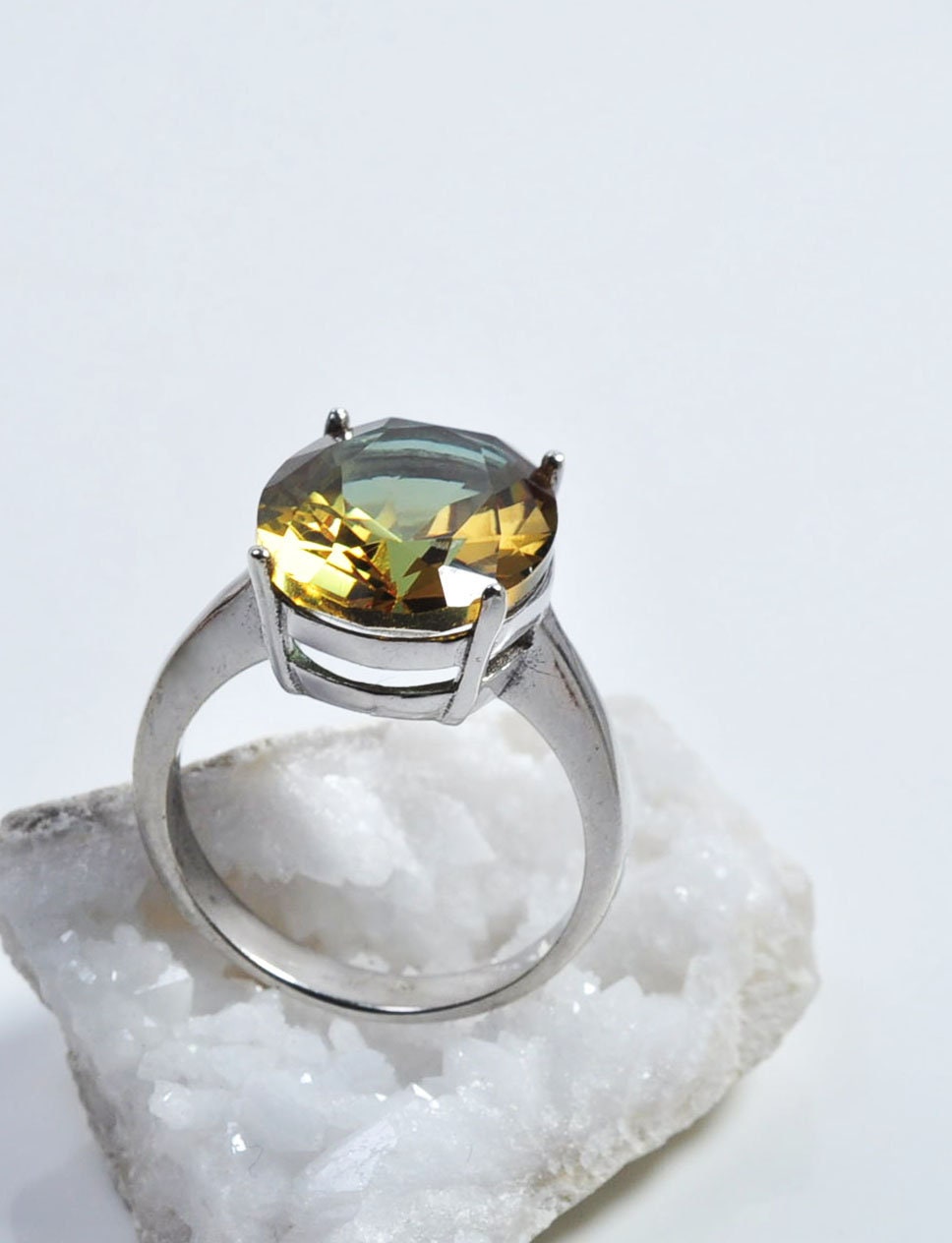 Handmade Color Changing Sultanite Ring, Sterling Silver, Turkish Diaspora Ring