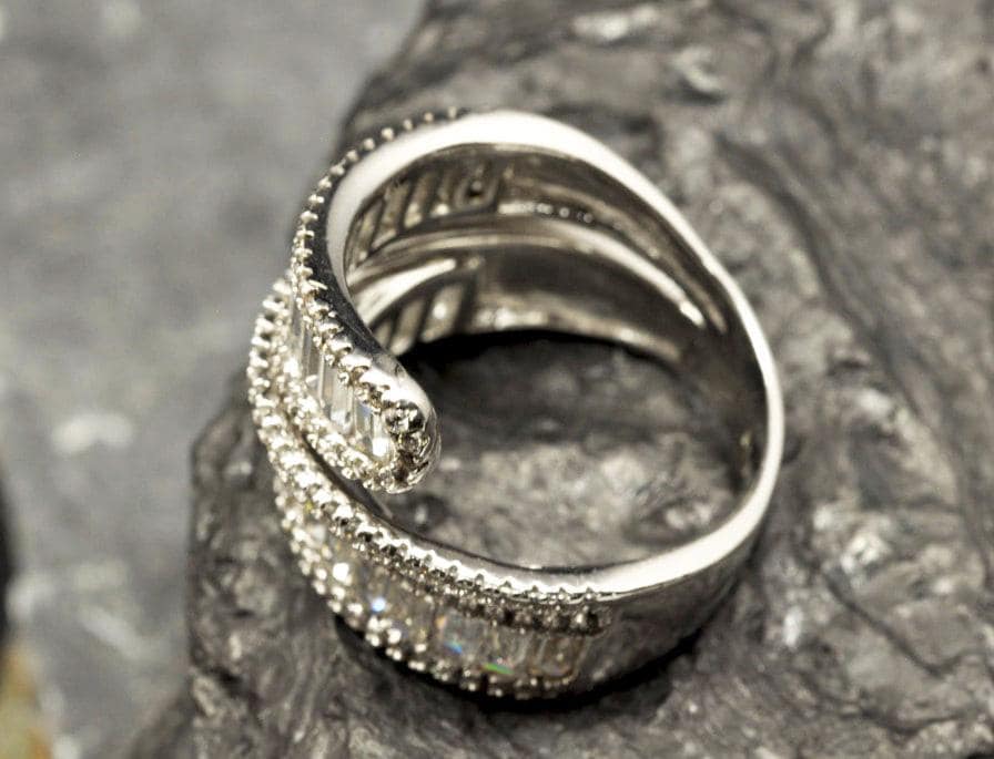 Handmade Zircon Silver Ring,925 Sterling Silver Genuine Zircon Ring,Zircon Jewelry Gift for Her, Wedding Ring Gift