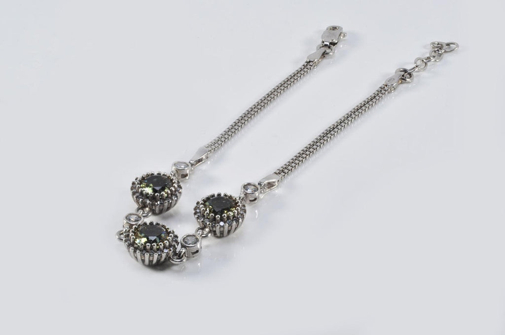 Handmade Color Changing Sultanite Silver Bracelet, Turkish Diaspora Jewelry