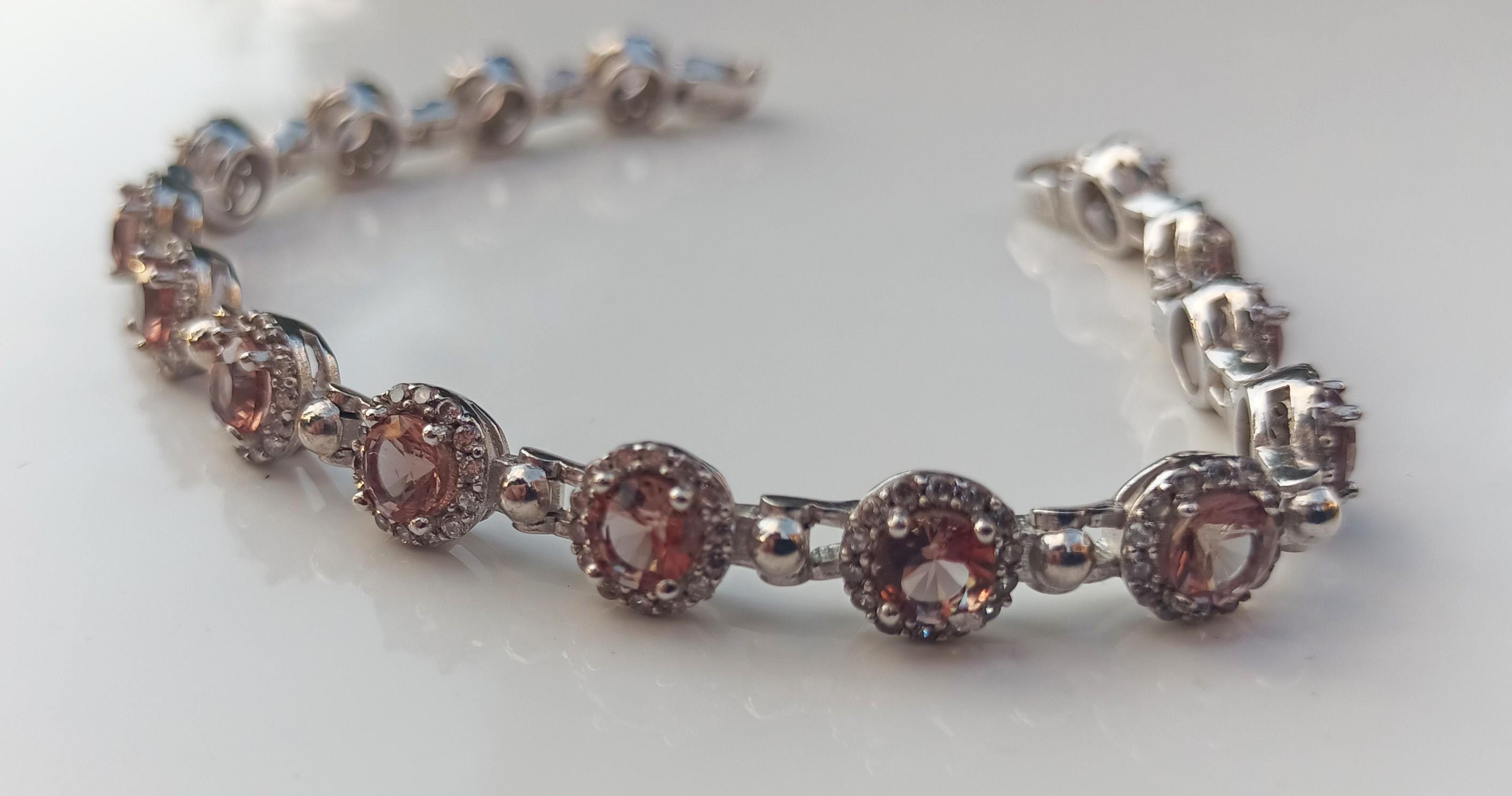 Handmade Genuine Color changing Sultanite and Zircon Gemstone Silver Bracelet, Sultanite Bracelet Jewelry,Handcrafted, Gift For Her