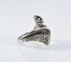 Handmade Marcasite Silver Ring, Handcrafted Marcasite Jewelry,Wedding Ring Gift, 925 Sterling Silver Marcasite Ring,Gift for her