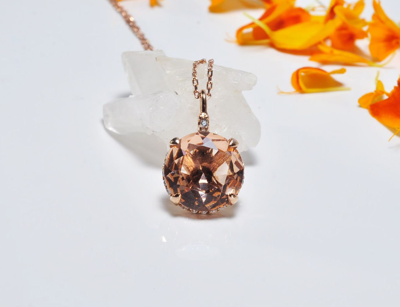 Handmade Citrine Silver Necklace,925 Sterling Silver Genuine Authentic Necklace, Citrine Gemstone Jewelry Gift for Her