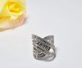 Handmade Zircon Silver Ring, Handcrafted Zircon Jewelry,Wedding Ring Gift, 925 Sterling Silver Zircon Ring,Gift for her
