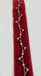 Handmade Zircon Gemstone Silver Bracelet: December Birthstone Jewelry