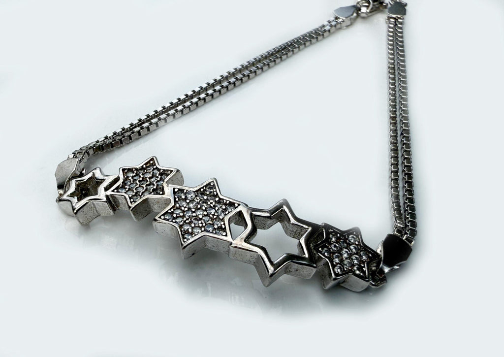 Handmade Zircon Gemstone Silver Bracelet: December Birthstone Jewelry