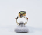 Handmade Color Changing Sultanite Silver Ring, Handcrafted Sultanite Jewelry,Wedding Ring Gift, Sultanite Anniversary Ring,Gift for Her