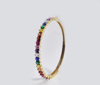 Rainbow Zircon Gemstone Bracelet – Unique Handmade Sterling Silver Jewelry