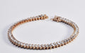 Handmade Genuine Zircon Gemstone Rose Silver Bracelet, Zircon Bracelet Jewelry,Handcrafted, Gift For Her, Wedding Gift