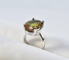Handmade Color Changing Sultanite Silver Ring, Handcrafted Sultanite Jewelry