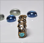 Handmade Turquoise 925 Silver Ring, Artisan Gemstone Jewelry, December Birthstone
