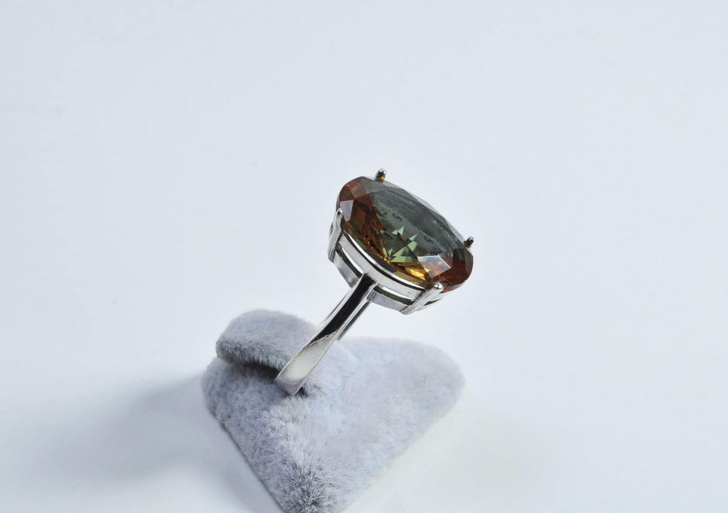 Handmade Color Changing Sultanite Ring, Sterling Silver, Turkish Diaspora Ring