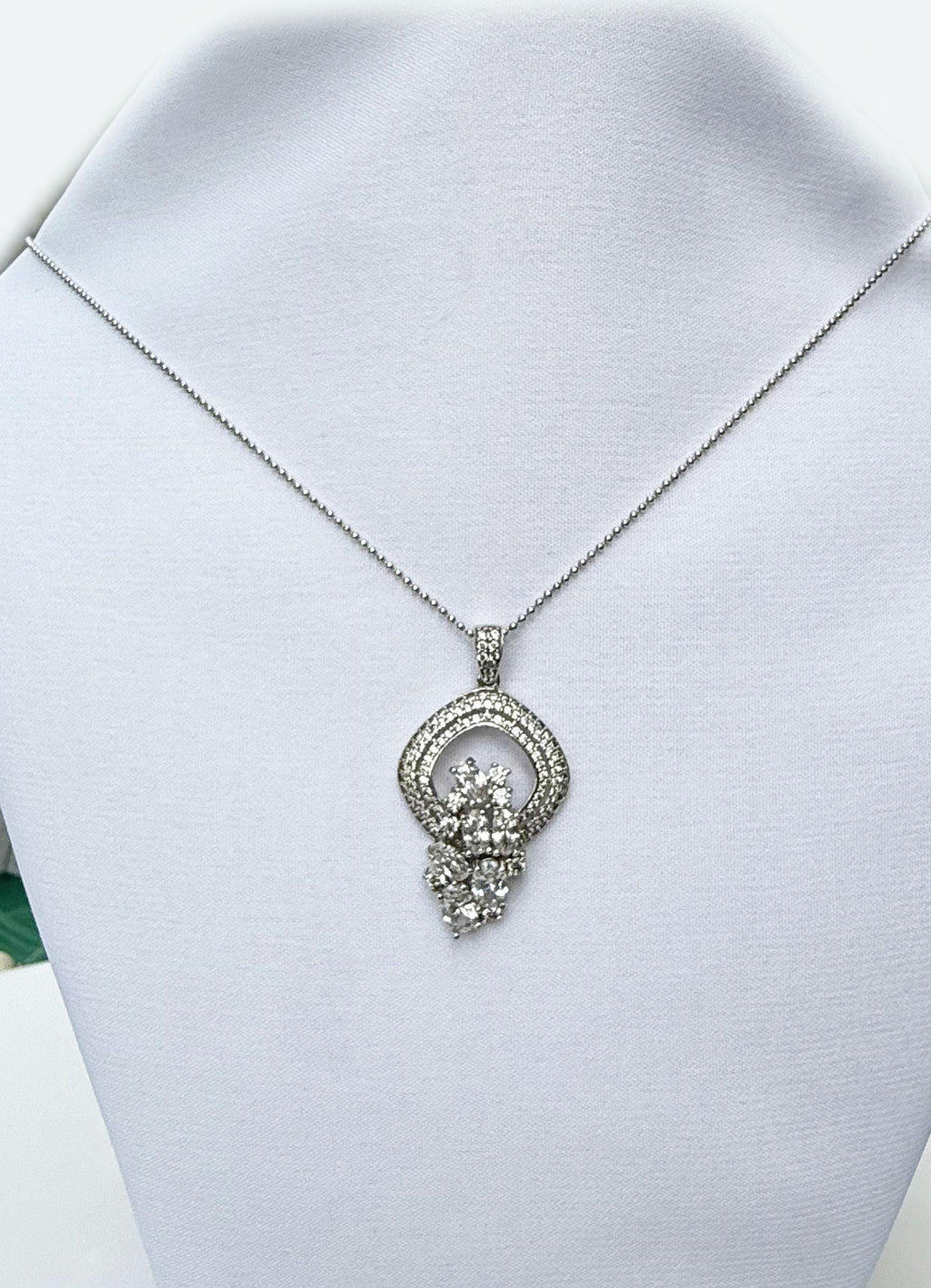 Handmade Zircon 925 Sterling Silver Necklace: Wedding Jewelry