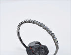 Handmade Genuine Zircon Gemstone Black Silver Bracelet,Zircon Bracelet Jewelry,Handcrafted Black Silver Zircon Bracelet Gift for Her