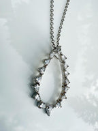 Sterling Silver Zircon Gemstone Necklace: Handmade Wedding Jewelry