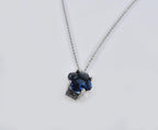Handmade London Blue  Silver Necklace,925 Sterling Silver Genuine Authentic Necklace, London Blue  Gemstone Jewelry Gift for Her