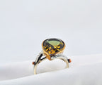 Handmade Color Changing Sultanite Silver Ring, Handcrafted Sultanite Jewelry,Wedding Ring Gift, Sultanite Anniversary Ring,Gift for Her