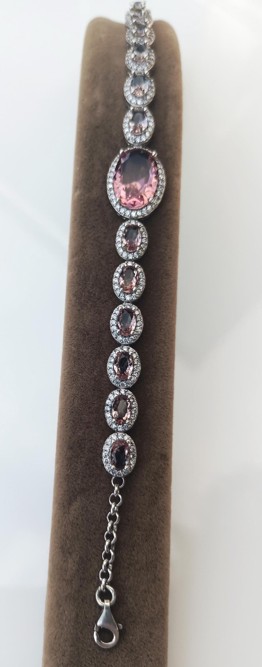 Handmade Color Changing Sultanite Bracelet: Sultanite and Zircon Silver Jewelry