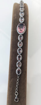 Handmade Color Changing Sultanite Bracelet: Sultanite and Zircon Silver Jewelry