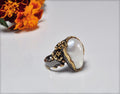Handmade Pearl Silver Ring, Handcrafted Pearl Jewelry,Wedding Ring Gift, 925 Silver Pearl Ring,Gift for her