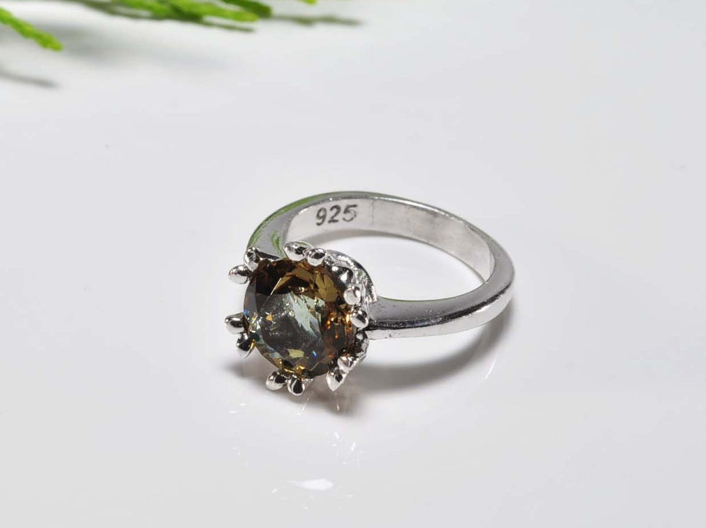 Handmade Sultanite Silver Color Changing Ring, Handcrafted Sultanite Jewelry,Gift for Her
