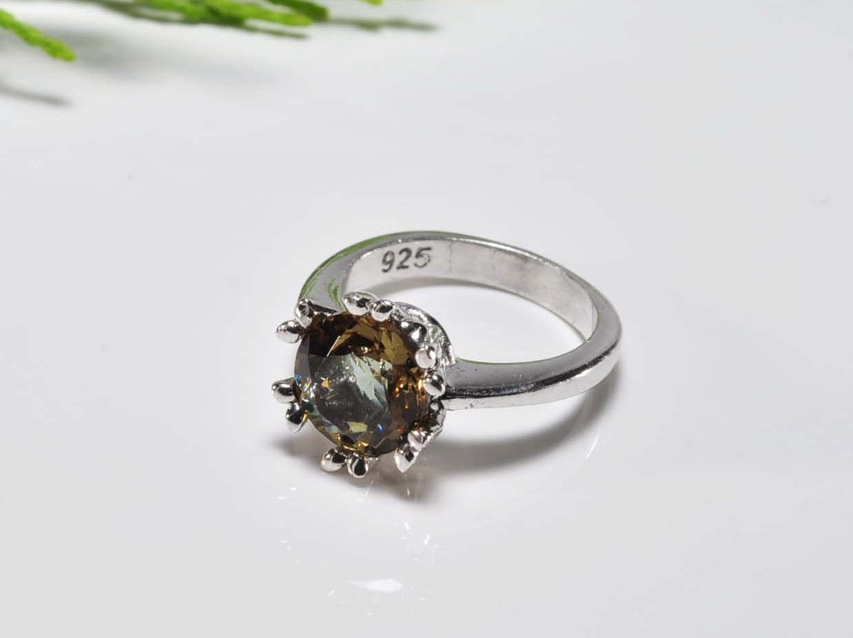 Handmade Sultanite Silver Color Changing Ring, Handcrafted Sultanite Jewelry,Gift for Her