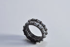 Handmade Zircon Silver Ring, Handcrafted Zircon Jewelry,Wedding Ring Gift, Black Silver Zircon Ring,Gift for her