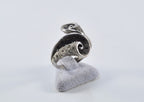 Handmade Marcasite Silver Ring, Handcrafted Marcasite Jewelry,Wedding Ring Gift, 925 Sterling Silver Marcasite Ring,Gift for her