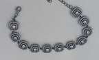 Handmade Zircon Gemstone Bracelet: Black Silver Jewelry Gift