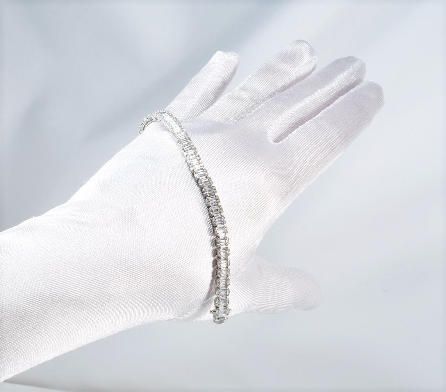 Handmade Genuine Baguette Zircon Gemstone Silver Bracelet, Zircon Bracelet Jewelry,Handcrafted, Gift For Her, Wedding Gift