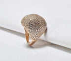 Handmade Zircon Silver Ring, Handcrafted Zircon Jewelry,Wedding Ring Gift, Rose Silver Band Zircon Ring,Gift for her
