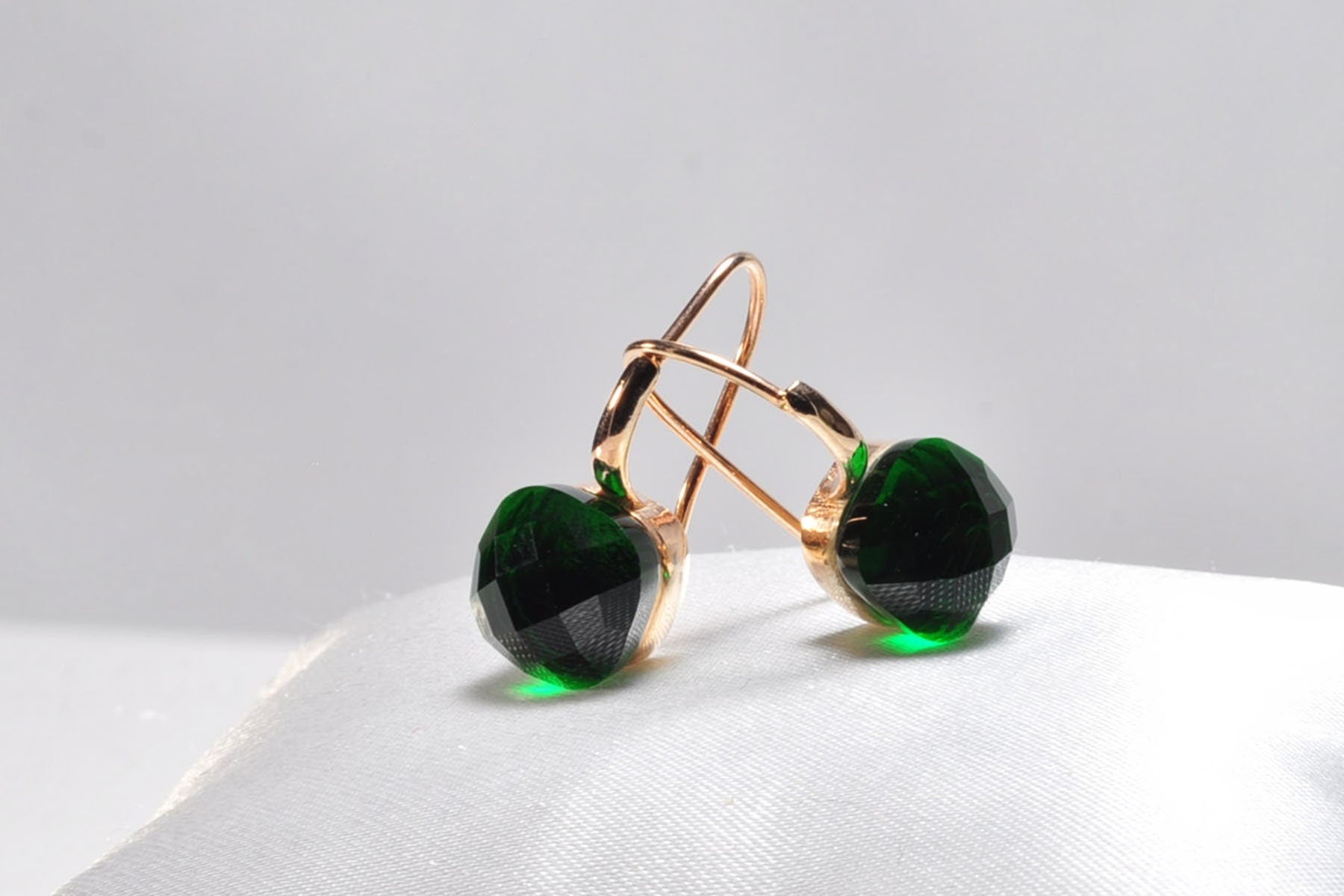 Handmade Genuine Natural Jade Silver Earring,Jade Earring Jewelry,Rose Silver Band Jade Earring,Crystal Cut Earring,Stud Earring,Handcrafted