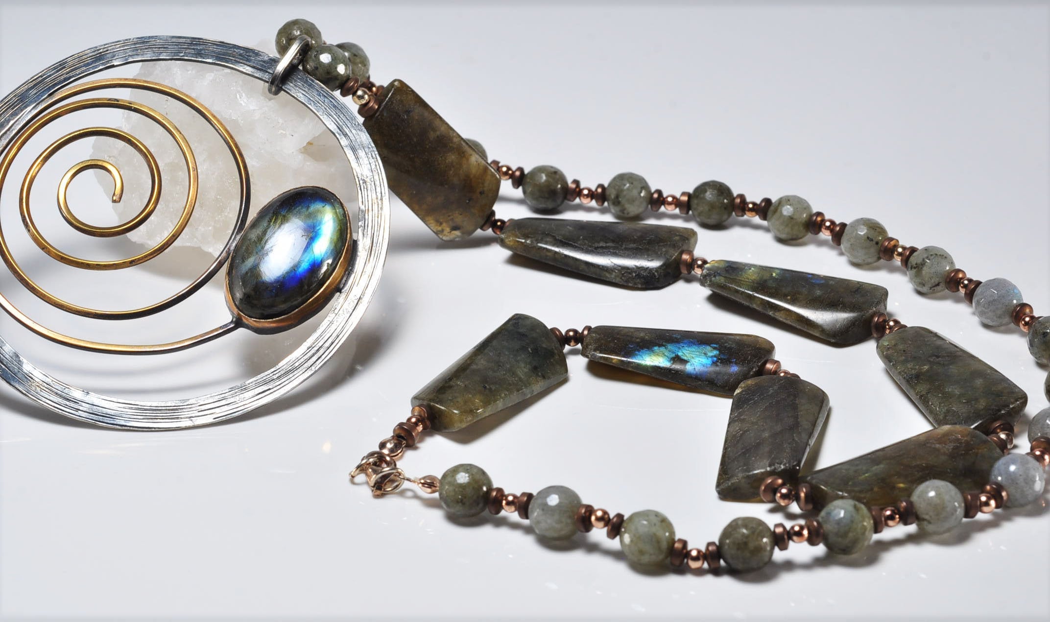 Handmade Labradorite  Silver Necklace,925 Sterling Silver Genuine Authentic Necklace, Labrodorite  Gemstone Jewelry Gift for Her