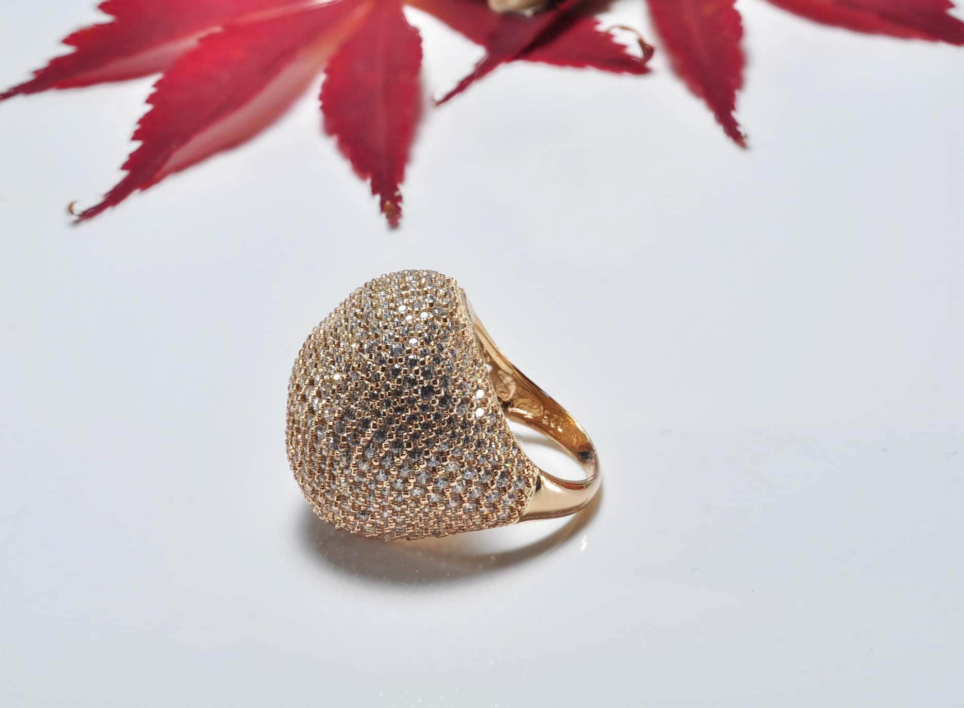 Handmade Zircon Silver Ring, Handcrafted Zircon Jewelry,Wedding Ring Gift, Rose Silver Band Zircon Ring,Gift for her
