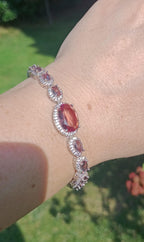 Handmade Color Changing Sultanite Bracelet: Sultanite and Zircon Silver Jewelry